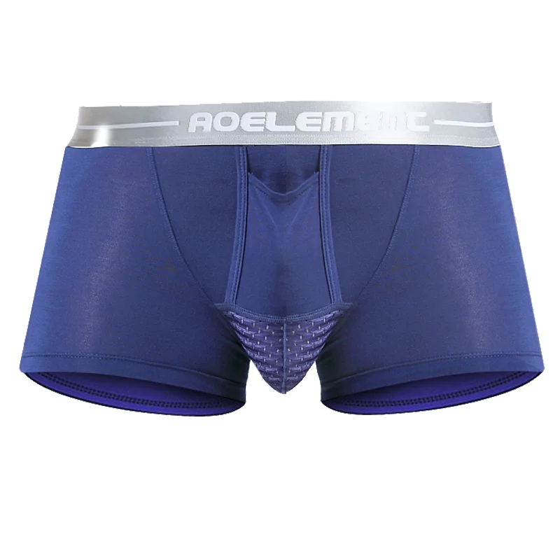 4PCS Underwear, men's bullet separation, flat-angle underpants, summer ice silk thin, breathable airbag for comfort