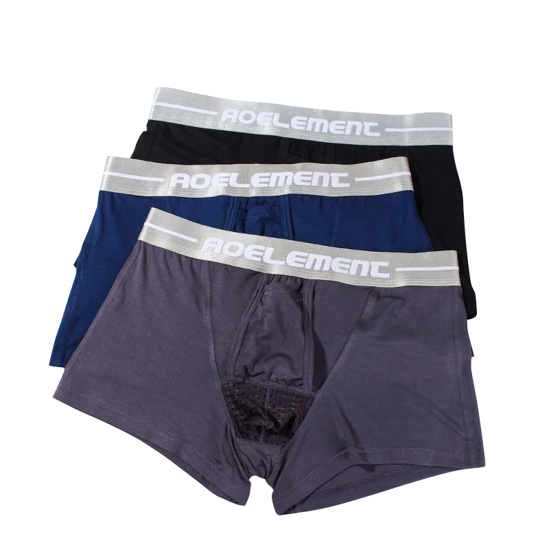 4PCS Underwear, men's bullet separation, flat-angle underpants, summer ice silk thin, breathable airbag for comfort